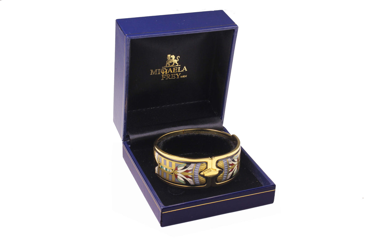 MICHAELA FREY WIEN 24-carat fired enamel bangle – Vintage Carwen
