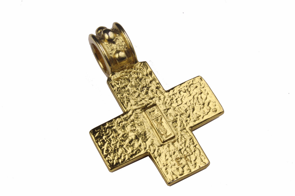 YVES SAINT LAURENT cross pendant necklace – Vintage Carwen