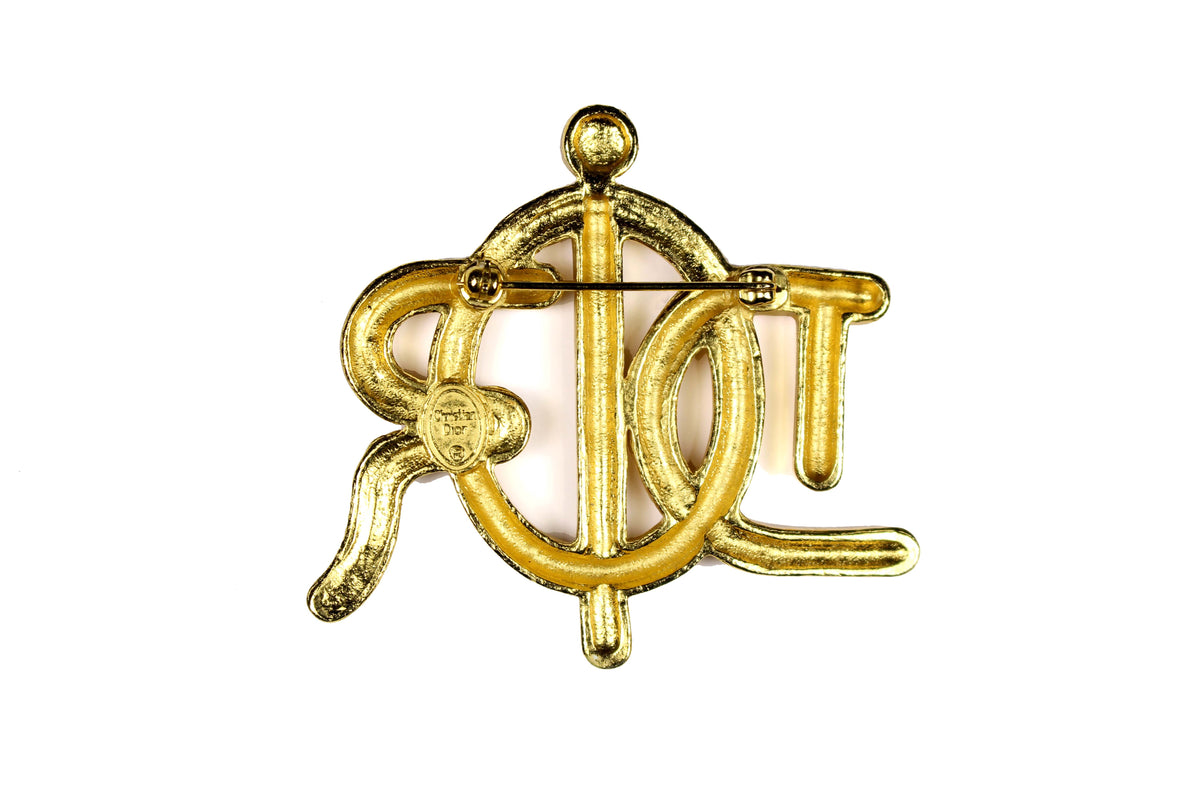 CHRISTIAN DIOR Logo rope brooch – Vintage Carwen