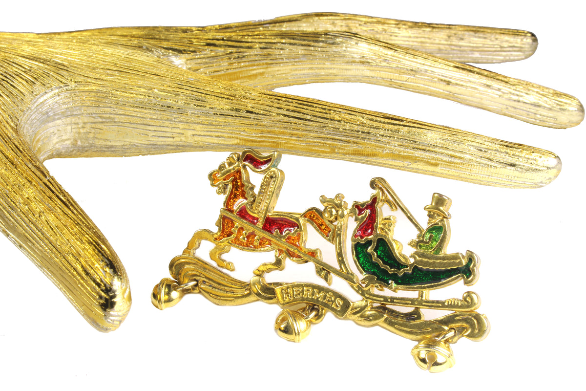 Broche (pin) Hermès Vintage De Noël - Occasion, Pièce Rare Collector