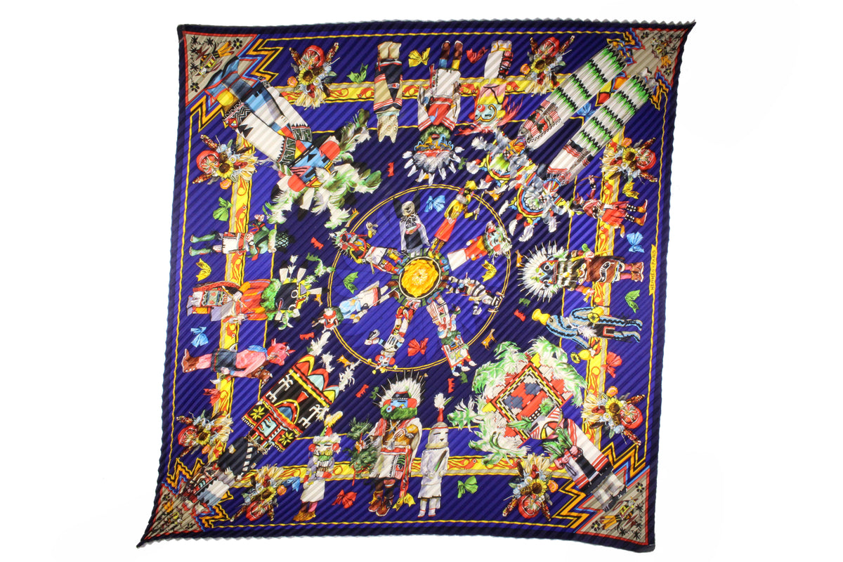 ☘️未使用に近い☘️ HERMES　Kachinas カチナ　マキシツイリー Hermes Scarf Kachina by Kermit Oliver 90 cm silk native pink