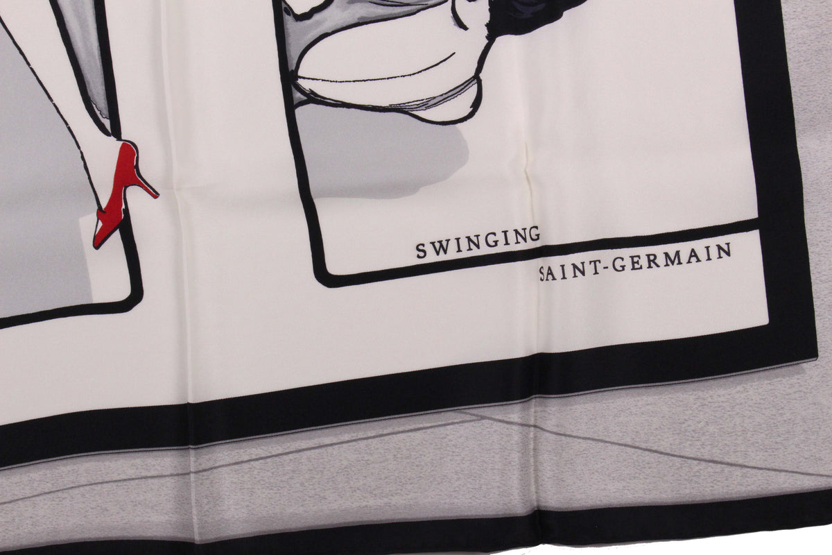 HERMÈS scarf 65 cm “Swinging Saint Germain” by Jean-Louis Clerc