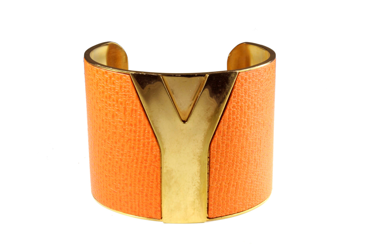 YVES SAINT LAURENT Y open cuff bracelet – Vintage Carwen