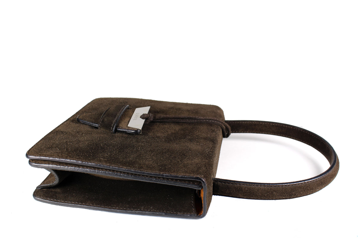 LOEWE beige suede pochette bag – Vintage Carwen