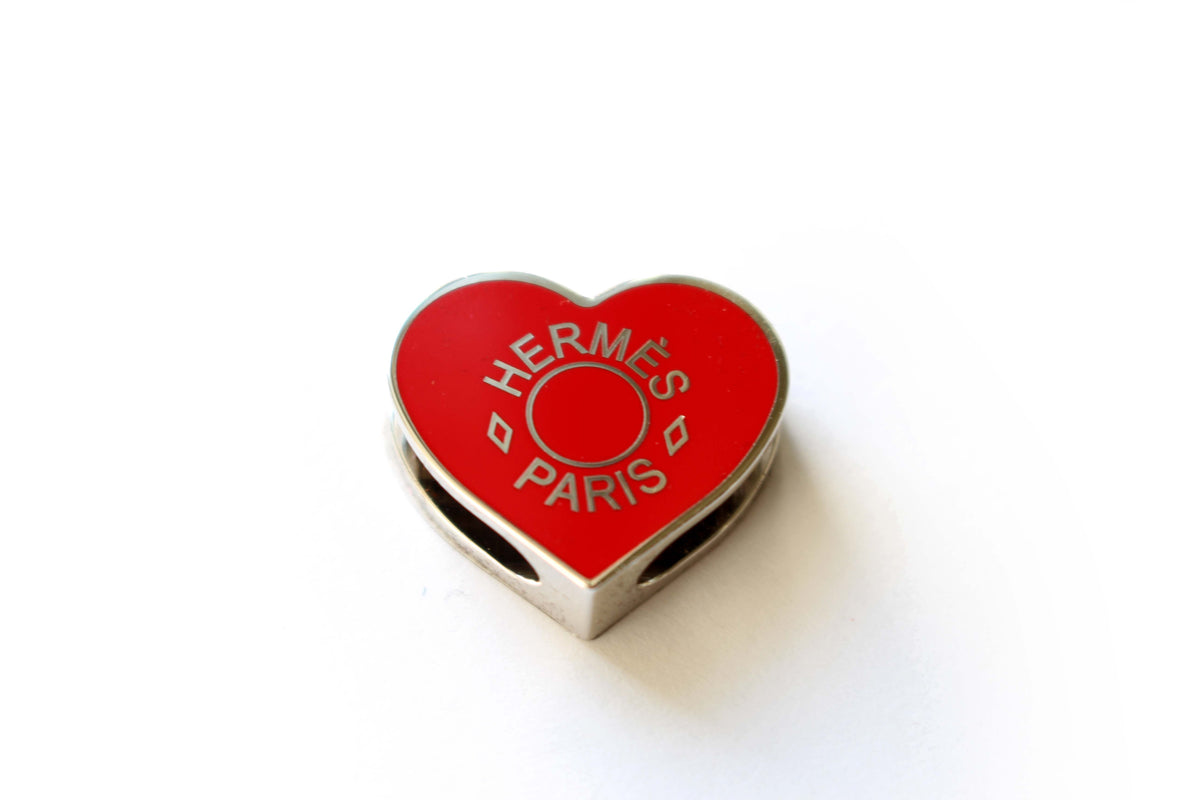 HERMΓS heart scarf ring mini coeur laque β Vintage Carwen