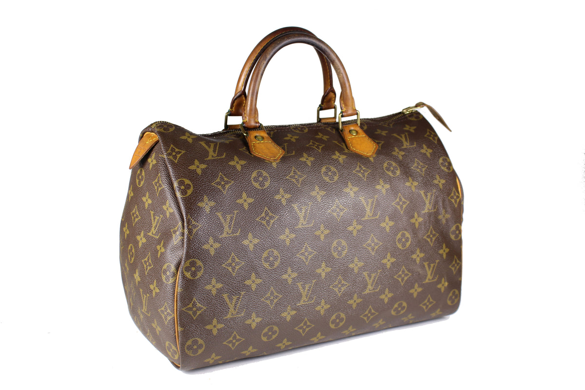 Louis Vuitton Vintage Monogram Speedy 35 - Brown Handle Bags, Handbags -  LOU801666