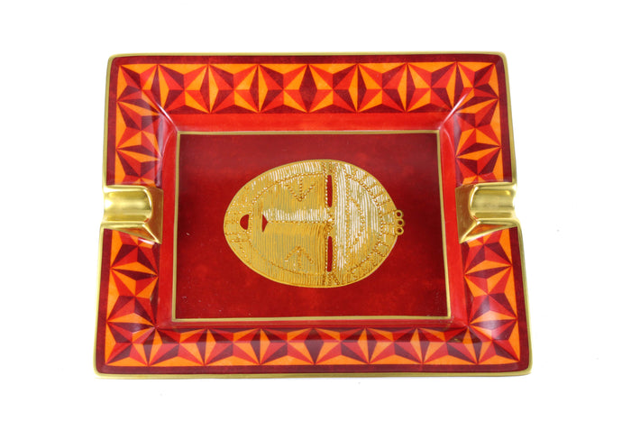 Hermès mask ashtray porcelain Africa theme