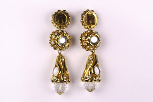 ALEXIS LAHELLEC large rhinestones dangle earrings