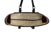 BURBERRY check canvas and leather tote bag