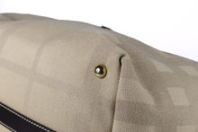 BURBERRY check canvas and leather tote bag