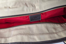 BURBERRY check canvas and leather tote bag