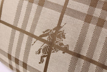 BURBERRY check canvas and leather baguette