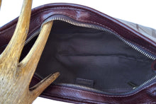 BURBERRY check canvas and leather baguette