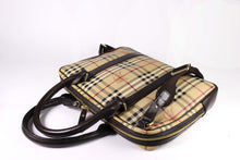 BURBERRY check canvas and leather laptop briefcase