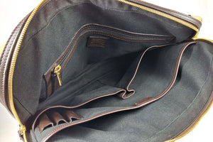 BURBERRY check canvas and leather laptop briefcase