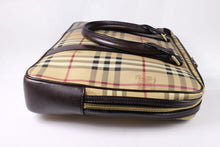 BURBERRY check canvas and leather laptop briefcase