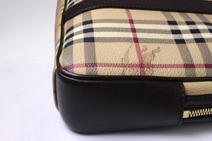 BURBERRY check canvas and leather laptop briefcase
