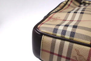 BURBERRY check canvas and leather laptop briefcase