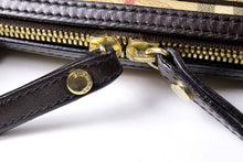 BURBERRY check canvas and leather laptop briefcase