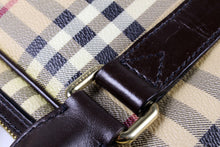 BURBERRY check canvas and leather laptop briefcase