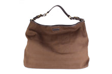 BURBERRY brown canvas and leather tote bag