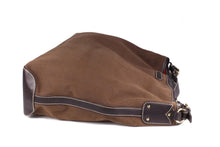 BURBERRY brown canvas and leather tote bag