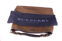 BURBERRY brown canvas and leather tote bag