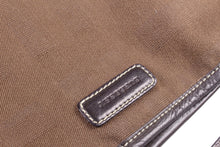 BURBERRY brown canvas and leather tote bag