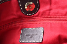 BURBERRY brown canvas and leather tote bag