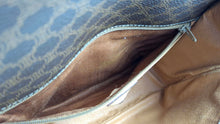 CELINE brown macadam monogram canvas crossbody handbag