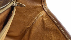 CELINE brown macadam monogram canvas crossbody handbag