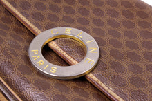 CELINE brown macadam monogram canvas crossbody handbag