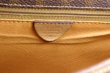 CELINE brown macadam monogram canvas crossbody handbag