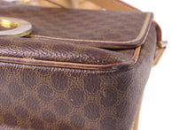 CELINE brown macadam monogram canvas crossbody handbag