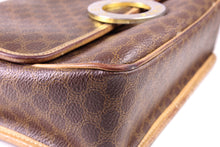 CELINE brown macadam monogram canvas crossbody handbag