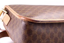 CELINE brown macadam monogram canvas crossbody handbag