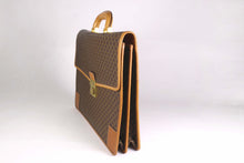 CELINE brown macadam monogram Trionphe canvas briefcase