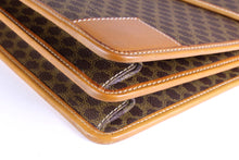 CELINE brown macadam monogram Trionphe canvas briefcase