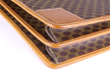 CELINE brown macadam monogram Trionphe canvas briefcase