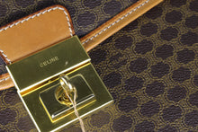 CELINE brown macadam monogram Trionphe canvas briefcase