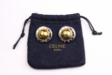 CELINE PARIS logo globe stars earrings
