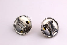 CELINE PARIS logo globe stars earrings