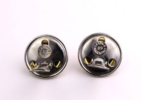 CELINE PARIS logo globe stars earrings