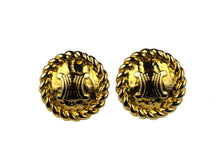 CELINE logo Triomphe gold plated earrings