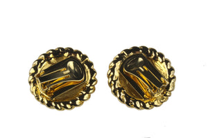 CELINE logo Triomphe gold plated earrings