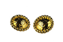 CELINE logo Triomphe gold plated earrings