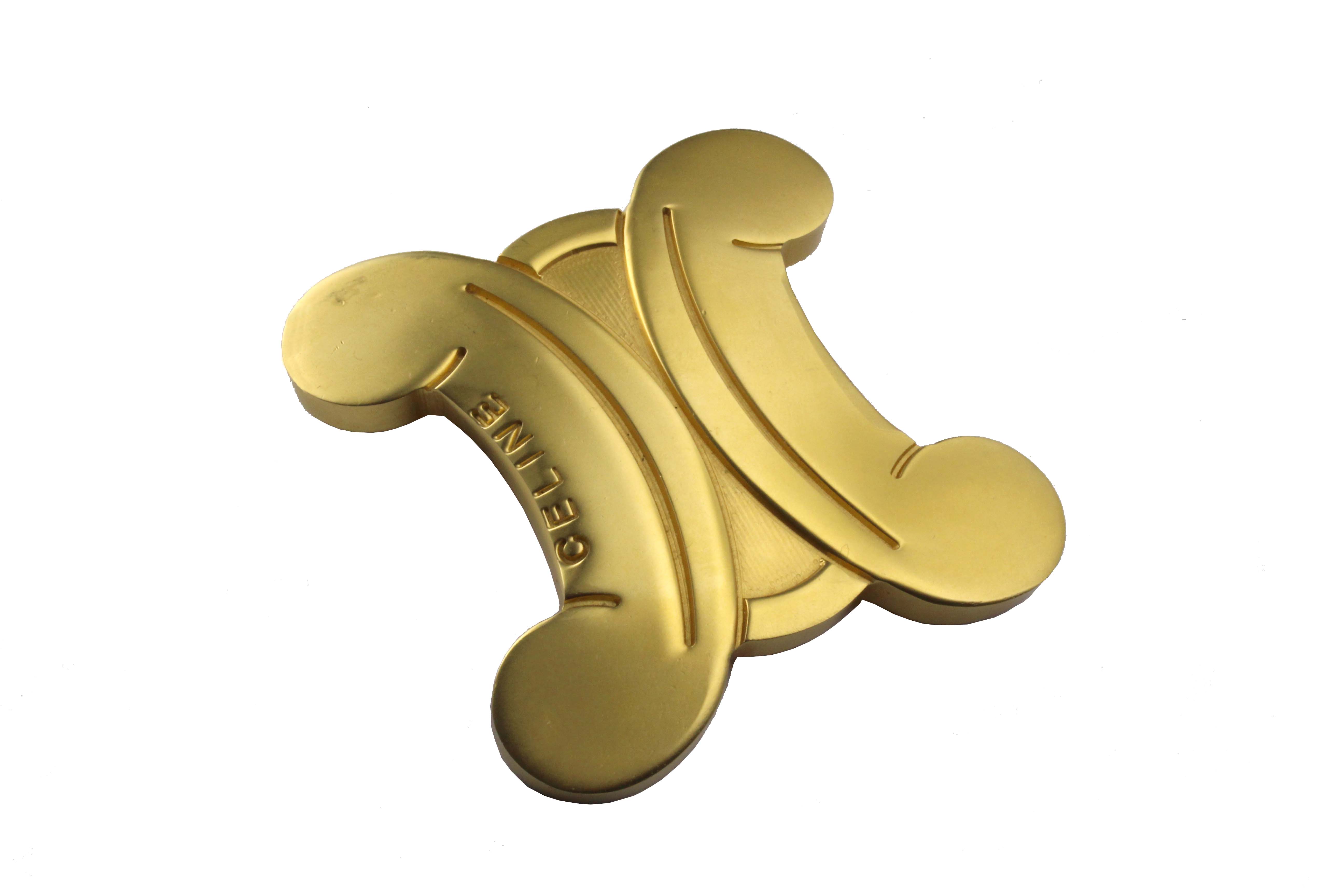♡ CELINE ♡ Vintage ♡ C broach ♡ CELINE large logo Triomphe brooch – Vintage Carwen