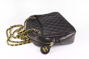 CHANEL dark brown leather Camara bag