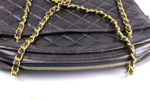 CHANEL dark brown leather Camara bag