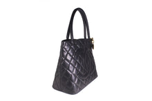 CHANEL Caviar Medallion black leather tote bag
